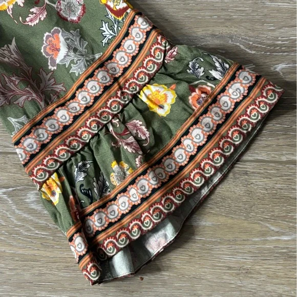 Ambria Dress Sz 4 Floral Tunic Ruffle Sleeve Cottagecore Boho Peasant Prairie - Picture 6 of 7